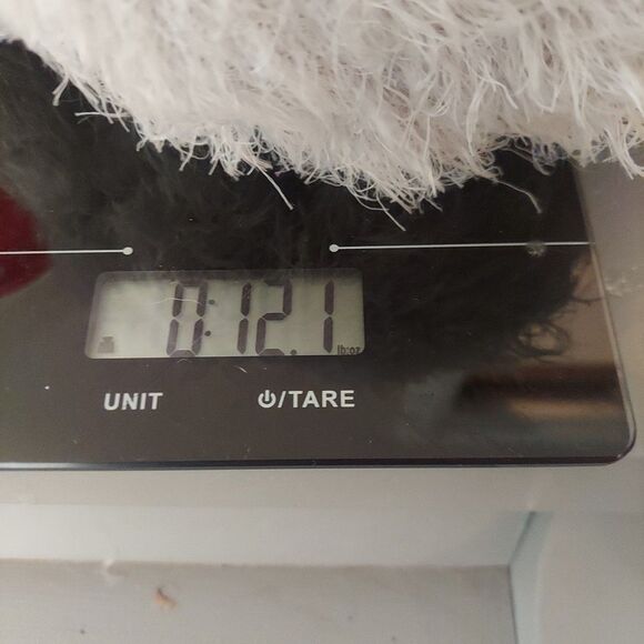 Mo-No-Ha Grey Fuzzy Eyelash Knit Cropped Sweater "Size Free" (Best Fits XS) - Picture 9 of 10